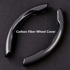 Upgrade Your Driving Experience With A Non-Slip Carbon Fiber Steering Wheel Cover!
