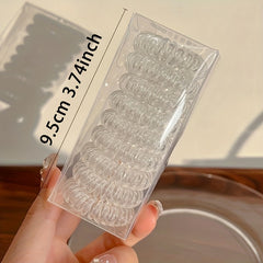 9 Pcs Spiral Hair Ties No Crease, Coil Hair Ties, Phone Cord Hair Ties, Women Ponytail Holder Elastics