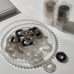 9 Pcs Spiral Hair Ties No Crease, Coil Hair Ties, Phone Cord Hair Ties, Women Ponytail Holder Elastics
