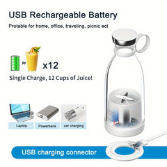 11.83oz Portable Electric Wireless Mini Fruit Blender Juicer - Perfect for On-the-Go!