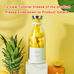 11.83oz Portable Electric Wireless Mini Fruit Blender Juicer - Perfect for On-the-Go!