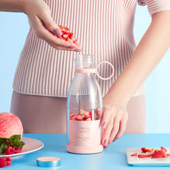 11.83oz Portable Electric Wireless Mini Fruit Blender Juicer - Perfect for On-the-Go!